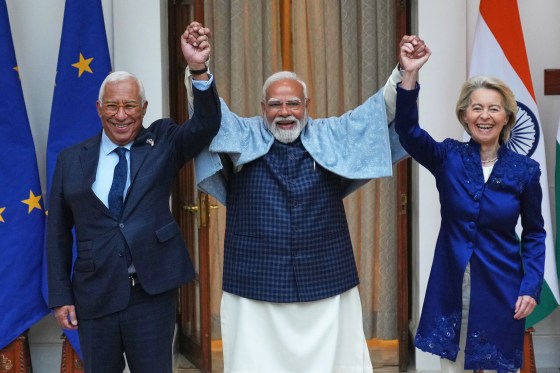 Narendra Modi,Antonio Costa,Ursula von der Leyen