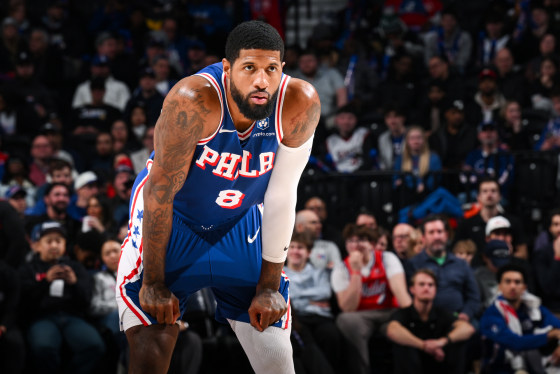 Paul George on the basketball court