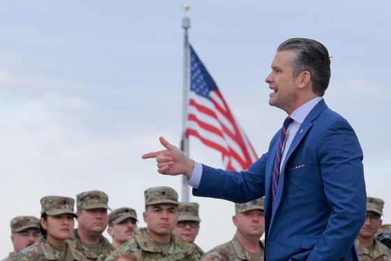 Secretary Hegseth speaking at Washington monument