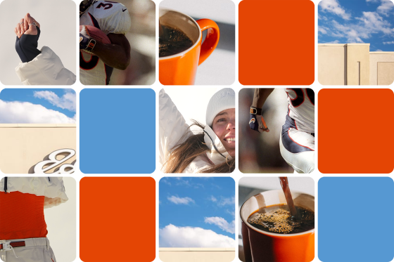 Grid of obscured images 