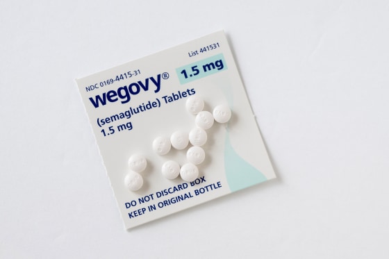 Still life of the new Wegovy semaglutide tablets by Novo Nordisk
