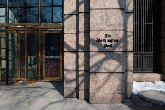 The Washington Post office building on Feb. 4, 2026 in Washington, D.C.