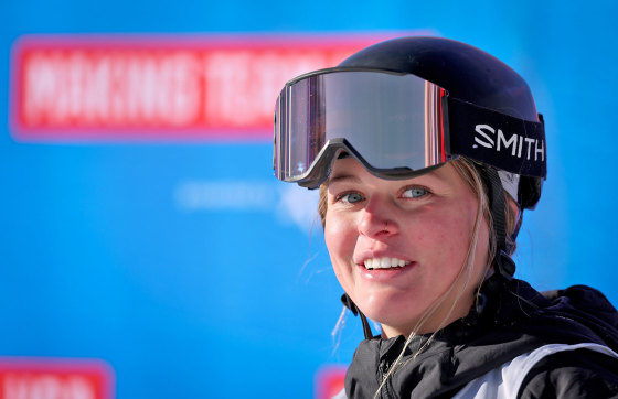 Abby Winterberger of the U.S. after competing in the halfpipe finals on Jan. 10, 2026 in Aspen, Colo.