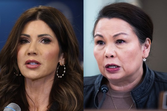 U.S. Secretary of Homeland Security Kristi Noem and Sen. Tammy Duckworth.