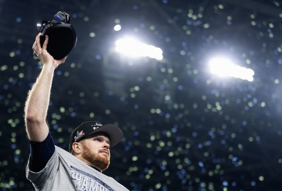 Sam Darnold after the NFC Championship game against the Los Angeles Rams at Lumen Field on Jan. 25, 2026 in Seattle.
