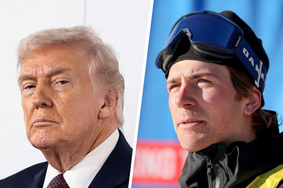 President Donald Trump criticized a U.S. Olympic skier who said he "wasn't the biggest fan" of everything that's happening in the U.S.