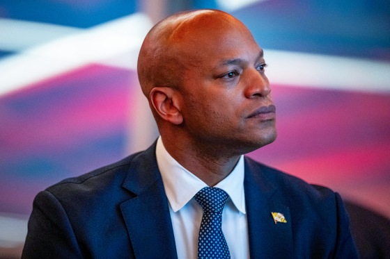 Governor Wes Moore, governor of Maryland, looking away.