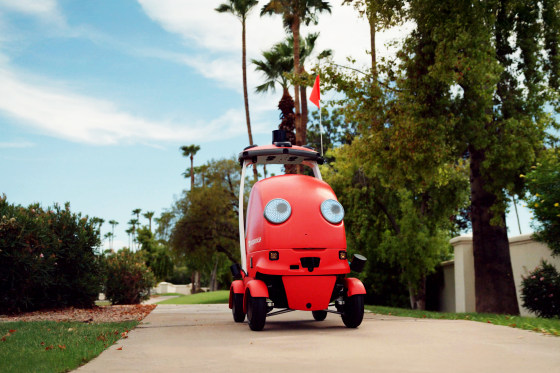 Dot is DoorDash's first autonomous delivery robot.