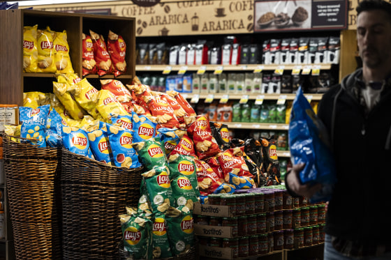 PepsiCo snacks at a supermarket in Latham, NY in February 2024.