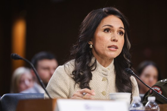 Director of National Intelligence Tulsi Gabbard testifies during a Senate Intelligence Committee hearing