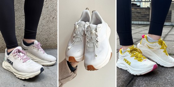 The NBC Select staff tested Hoka walking shoes by exercising, running errands and leisurely strolling in them outdoors and indoors.