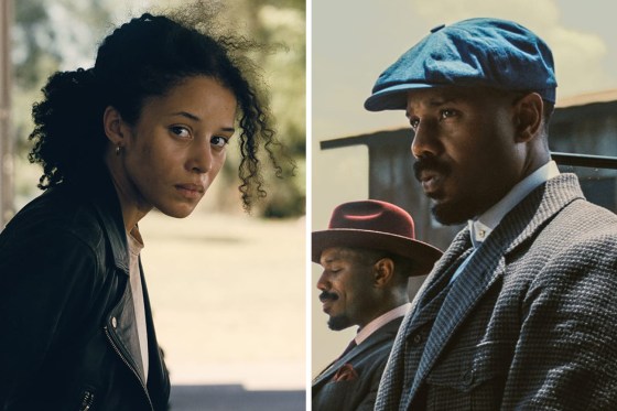 A split composite image of Chase Infiniti, left, and Michael B. Jordan