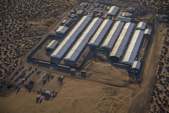 Camp East Montana, an Immigration and Customs Enforcement detention facility at Fort Bliss in El Paso, Texas.
