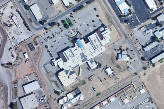 A satellite view of the Dana Ana County Detention Center in Las Cruces, N.M.