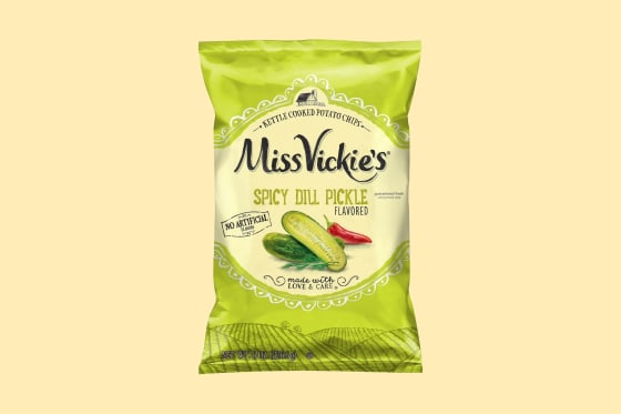 Miss Vickie’s Spicy Dill Pickle Potato Chips.