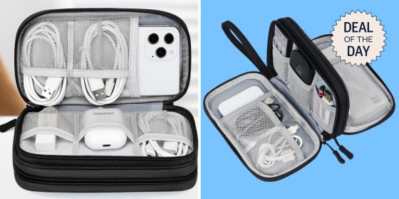 FYY’s sleek case can keep cables, chargers, flash drives and other small tech items organized.
