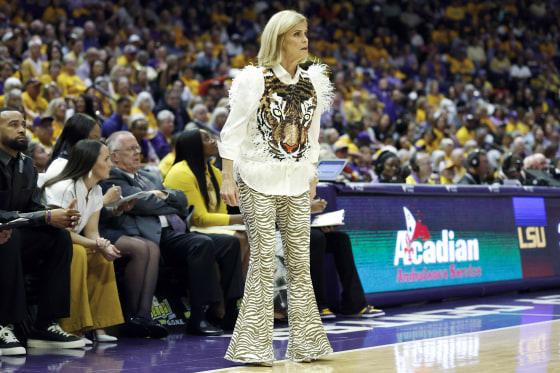 Head coach Kim Mulkey of the LSU Tigers at Pete Maravich Assembly Center.