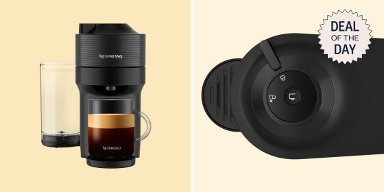 Nespresso’s Vertuo Pop+ is a popular espresso and coffee machine praised for its small size and fast setup. 