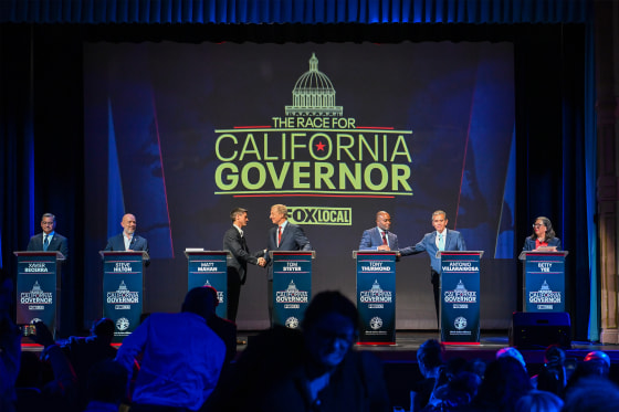 Xavier Becerra,Steve Hilton,Matt Mahan,Tom Steyer,Tony Thurmond,Antonio Villaraigosa,Betty Yee