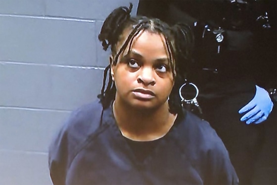 Aliyah Henderson during her arraignment hearing at in Cuyahoga County Common Pleas Court, Cleveland on Thursday.