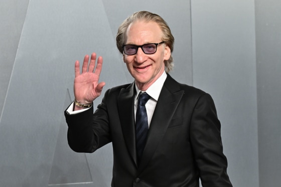 Bill Maher arrives at the Vanity Fair Oscar Party on March 15, 2026, at the Los Angeles County Museum of Art.