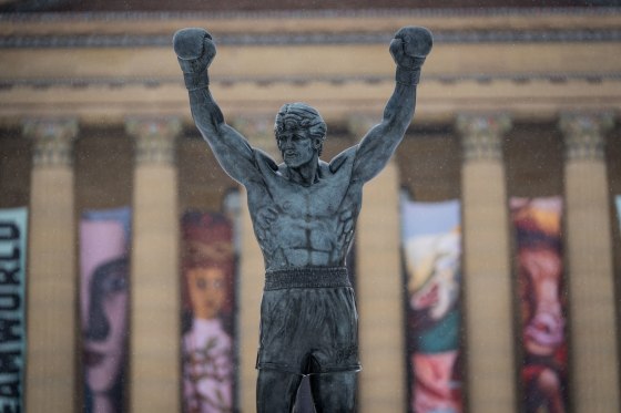 The Rocky statue outside the Philadelphia Museum of Art in January.