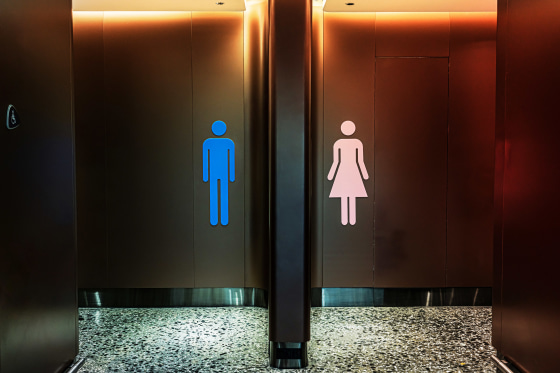 Modern toilet sign,Man and woman silhouette illustration, restroom sign