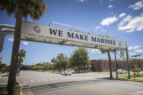 The Marine Corps Recruiting Depot at Parris Island, S.C., in 2022.