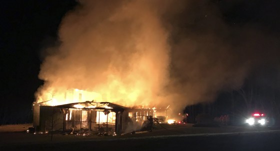 Image: A fire at the main offices of the Highlander Education and Research Center in New Market