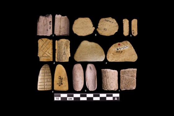 Some of the earliest known examples of dice come from Native Americans. Examples E and G were found at the Lindenmeier site in Northern Colorado.