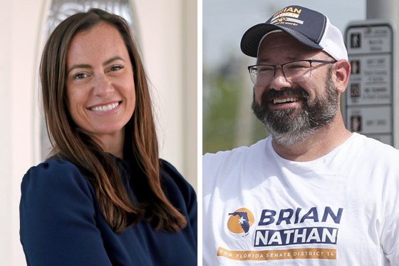 Florida Democrat Emily Gregory and Florida Democrat Brian Nathan.