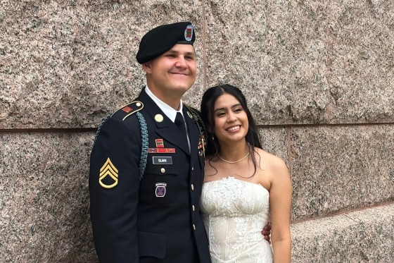 U.S. Army Staff Sgt. Matthew Blank and his wife, Annie Ramos