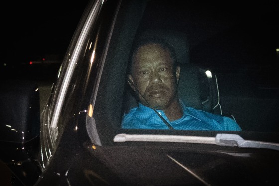 Tiger Woods leaves Martin County Jail after being arrested for driving under the influence on March 27, 2026 in Stuart, Fla.