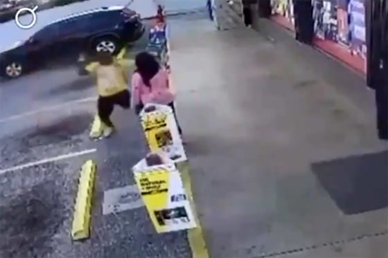 A still from the graphic video shared by President Donald Trump on Thursday night shows the moment before the attack.