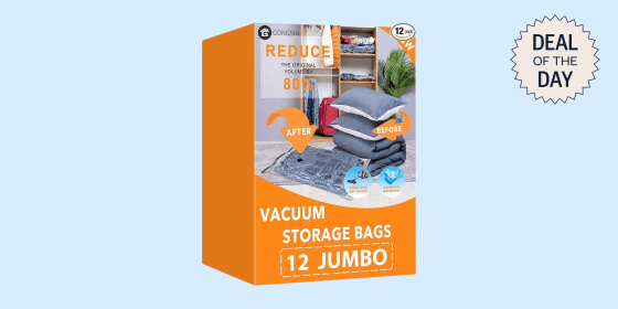 To compress these vacuum storage bags, just attach the hose of your vacuum. 