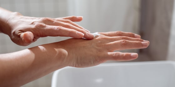 Common signs of aging on your hands include crepey skin and brown spots.