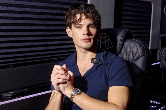 Looksmaxing influencer Clavicular in his sprinter van