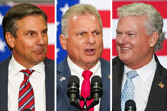 Image: Split of Derek Dooley, Buddy Carter, and Mike Collins.