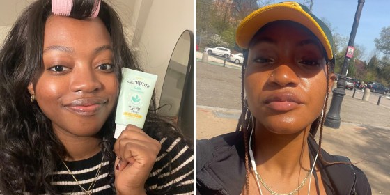 No white cast and an easy blend are key for wearing sunscreen on dark skin.