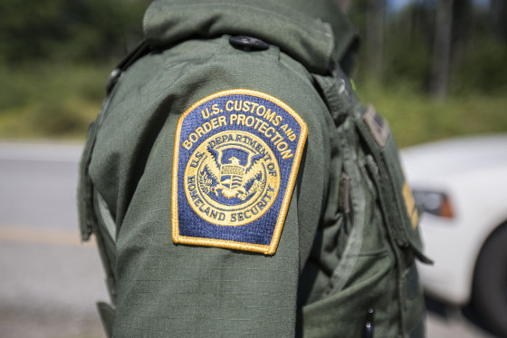 A patch on the uniform of a U.S. Border Patrol agent.