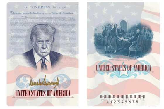 The State Department will be releasing a limited series of U.S. passports featuring the image of President Trump, a State Department official said
