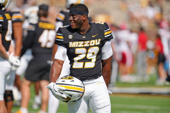 Missouri Tigers running back Ahmad Hardy 