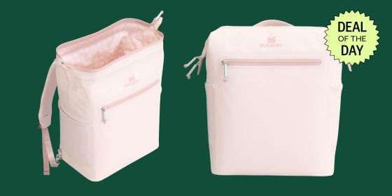 The Stanley All Day Madeleine Backpack Cooler comes in a regular and mini size. 

