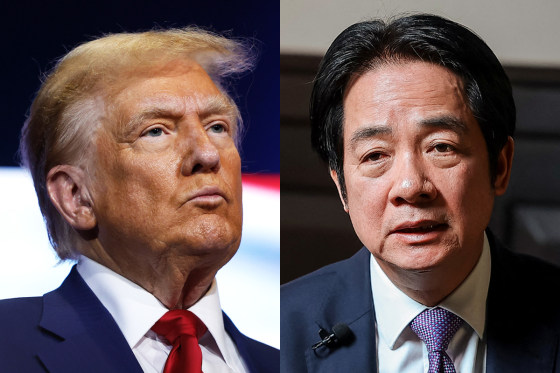 Image: Composite image of President Donald Trump and Taiwanese President Lai Ching-te.