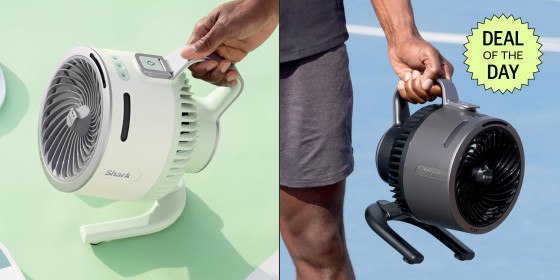 Shark’s FlexBreeze HydroGo Fan is cordless and has a 12-hour battery life.
