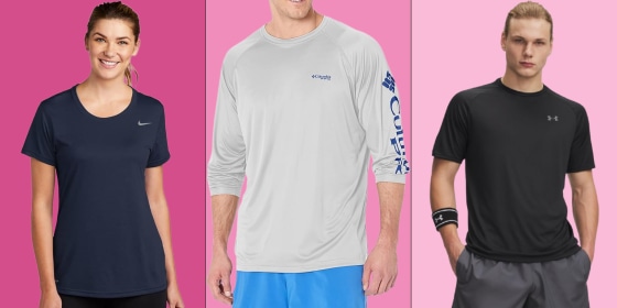 The cooling shirts on our list are made from breathable materials and have more open weaves to encourage air flow. 

