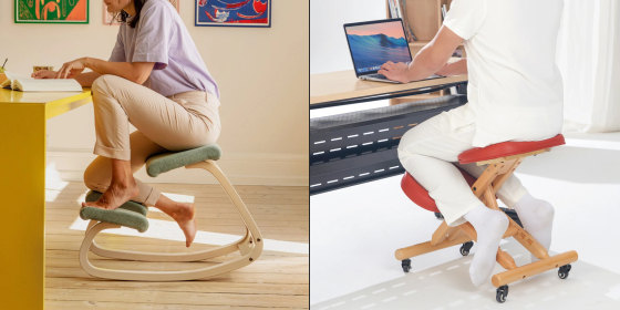 Kneeling chairs can be a great alternative to the traditional desk chair if you’re feeling back pain from sitting at work.