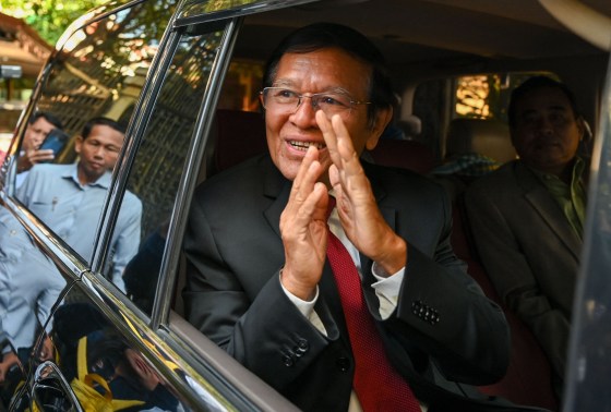 Cambodian opposition leader Kem Sokha in Phnom Penh in 2023.