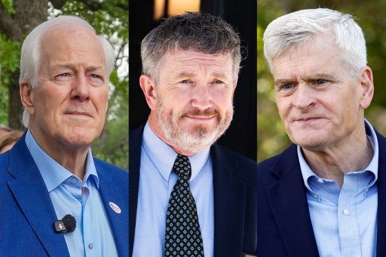 Split composite of John Cornyn Bill Cassidy and Thomas Massie.