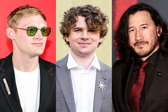 A three way split composite image of Kane Parsons, left, Curry Barker, and Markiplier.